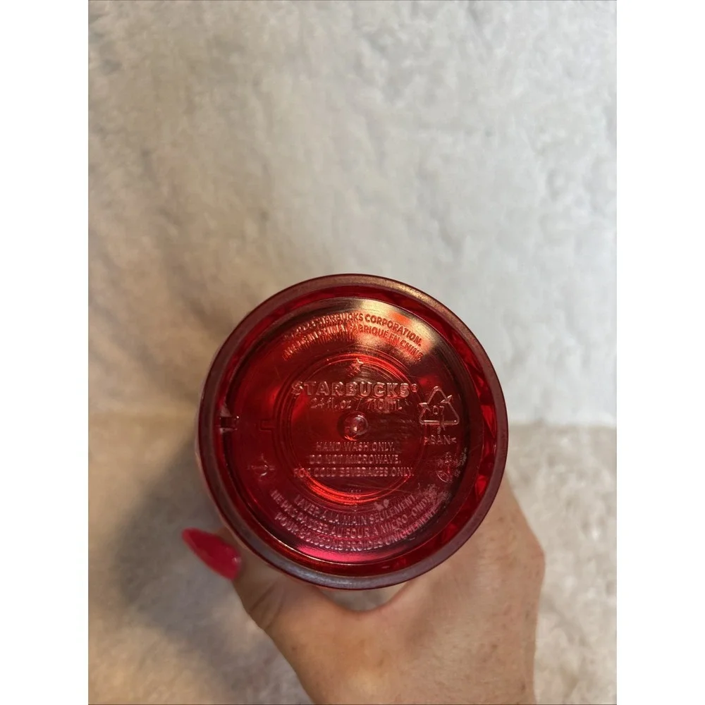 Starbucks Winter Holiday Red Jeweled Tumbler 24oz 2023 Never Used No Straw!